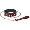 Obojok s vodítkom Liebe Seele Wine Red Collar and Leash vínový