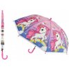 Dáždnik Jednorožec plast/kov vystreľovací 64cm v sáčku