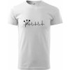 EKG šípky - Klasické pánske tričko vyššej gramáže - 3XL ( Biela )