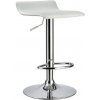 Barová stolička Andrea, biela ekokoža
