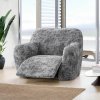 Bielastické poťahy MARMO šedé relaxačné kreslo (š. 70 - 90 cm) Doprava zadarmo