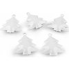 Rolničky stromček, hviezda - 5 ks 3 biela stromček