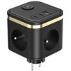 Viking síťový adaptér Y33, 3x 230 V, 1x USB-A, 2x USB-C, tlačítko ON/OFF, černá VY33B