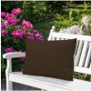 Záhradný vankúš vodeodolný 50x70 cm tmavohnedý Hnedá 50x70 cm