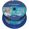 CD R disk, potlačiteľný, matný, no ID, AZO, 700MB, 52x, 50 ks, cake box, VERBATIM