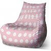 Sablio Sedací vak Bean Biele bodky - 60 x 70 x 70 cm