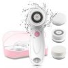 TOUCHBeauty 0759A Čistící kartáč na pleť 3v1 růžový