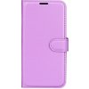Peňaženkové puzdro Litchi fialové – Samsung Galaxy M22