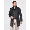 Ombre Unbuttoned men's wool blend coat - graphite čierna L Ombre 5902228972426