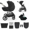 | KINDERKRAFT - Kombinovaný kočík 3 v 1 PRIME 3 Venezian čierny | KSPRIM03BLK3000