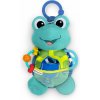 Baby Einstein hračka aktívna na C krúžku korytnačka Neptune’s Sensory Sidekick 14x8x33 tyrkysová