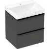 Hansgrohe Xelu Q - Skrinka s umývadlom, 63x58x50 cm, 2 zásuvky, matná sivá/matná čierna 54372670