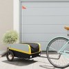 vidaXL Príves za bicykel čierno-žltý 30 kg železo 94036