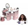 Set kozmetický stolík a česacia hlava pre kaderníčku My Beauty Center 3v1 Smoby s hnedými vlasmi a elektronickým fénom