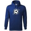 Futbalová lopta v triku - Mikina pánska Cape s kapucňou - 5XL ( Kráľovská modrá )
