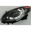 Predné svetlá (lampy) čierne + DRL svetlá (lampy) pre denné svietenie Renault Twingo II -- od roku výroby 2007-