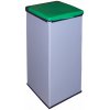 Plastový Economy kôš na triedenie, 90 l - zelené veko