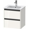 DURAVIT Ketho 2 závesná skrinka pod umývadlo, 2 zásuvky, 510 x 420 x 549 mm, biela vysoký lesk, K25261022220000