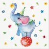 Servítky na DEKUPÁŽ - Circus Elephant - 1ks