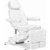 Elektrické kozmetické kreslo SILLON CLASSIC s 3 motormi a kolískovou funkciou pre pedikérku – bielej farby