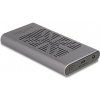 Delock Externí USB 20 Gbps pouzdro pro 2 x SSD M.2 NVMe PCIe se zásuvkovým konektorem USB Type-C™ a funkcí klonování (42027)