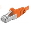 PREMIUMCORD Patch kabel CAT6a S-FTP, RJ45-RJ45, AWG 26/7 0,5m oranžová sp6asftp005E
