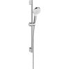 Hansgrohe Crometta - Set sprchovej hlavice, 2 prúdy, tyče a hadice, EcoSmart 9 l/min, biela/chróm 26534400