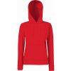 Fruit of the Loom Classic Lady-Fit Hooded Sweat COT-16203800400 červená