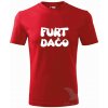 Tričko pánske Furt dačo Farba trička: Červená, Veľkosť: 2XL, Farba potlače: Biela