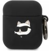 Karl Lagerfeld AirPods 1/2 čierny silikónový kryt Choupette Head 3D (KLA2RUNCHK)