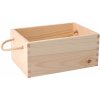 ČistéDrevo Drevený box s úchytmi 24 x 17 x 11 cm