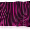 Paraván - Zebra pattern (violet) II [Room Dividers] Veľkosť: 225x172, Verzia: Obojstranný