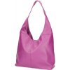 Kožená kabelka na rameno 590 fuchsia MADE IN ITALY Fuchsia