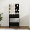 Toaletný stolík s LED čierny 60x40x140 cm