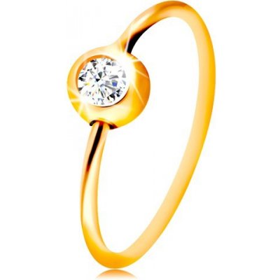 Šperky eshop zlatý piercing do nosa žlté zlato lesklý krúžok s čírym  zirkónom v objímke S2GG206.04 od 32 € - Heureka.sk