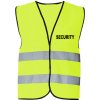 Vesta reflexná s potlačou SECURITY - žltá