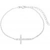Strieborný náramok so Swarovski Elements krížik Kryštál