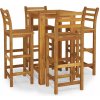 VidaXL 5-dielna sada záhradného barového nábytku, masívne akáciové drevo