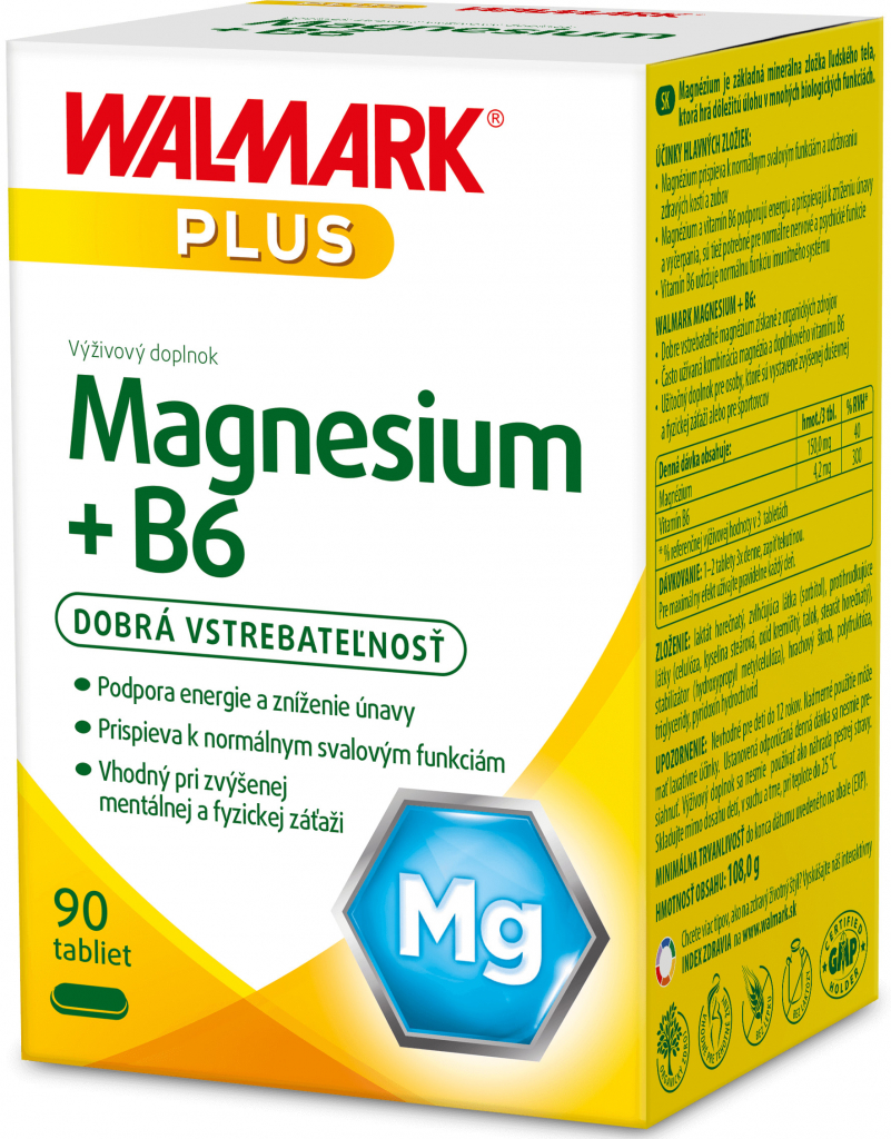 Walmark Magnesium + B6 90 tabliet od 6,16 € - Heureka.sk