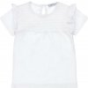 DIRKJE Tričko kr. rukáv s volánmi biela dievča veľ.110 T46477-35-110