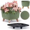 PROSPERPLAST Kvetináč GRACIA SQUARE 29cm zemitě zelený