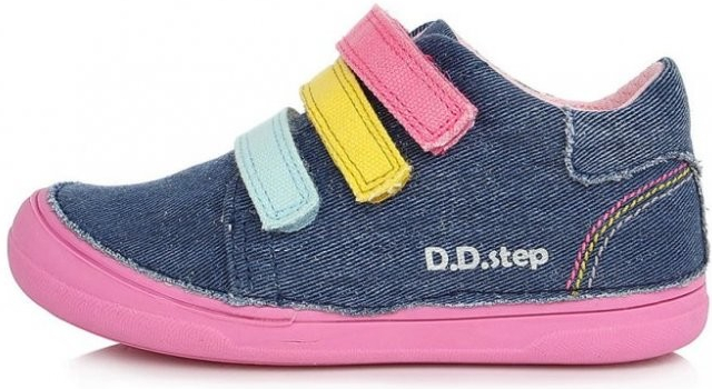 D.D.Step detské dievčenské plátené topánky royal blue