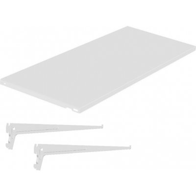 Patro - Nástěnný regál 50 x 40 cm - barva stříbrná, police šedá