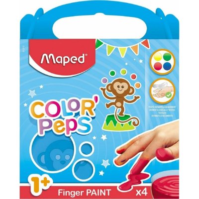 Prstové farby MAPED COLOR'PEPS 4 farby 80 ML