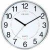 Manutan Nástenné hodiny, biele, 30 cm
