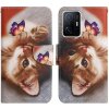 Peňaženkové kožené puzdro PAINTED na Xiaomi Mi 11T / 11T Pro – Motýľ a mačka