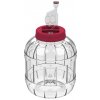 Demižon 5 l s víčkem fermentační čirý plast