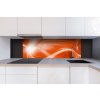 DIMEX | Dibond doska za kuchynskú linku | DBW-18060-037 Oranžový abstrakt | 180 x 60 cm + Dibond obkladová doska Dimex do kuchyne Oranžový abstrakt v rozmere 180 x 60 cm