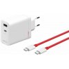 ONE Plus Rýchlonabíjačka OnePlus SUPERVOOC s dátovým káblom USB-C 120W Dual biela