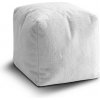 Sablio Taburetka Cube SOFTY - Cloud White - 50x50x50 cm